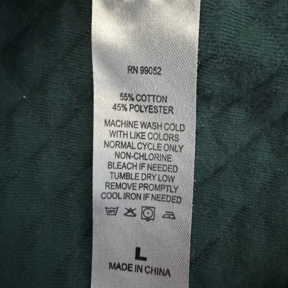 Alaska Green Cowl Neck Sweatshirt with Quilted Texture and Pocket - Picture 6 of 8